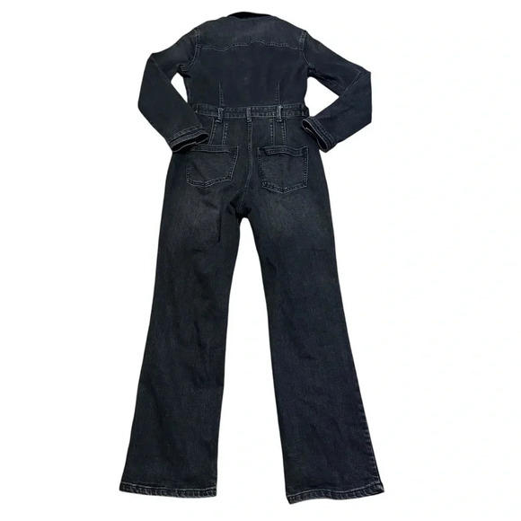 Free People CRVY Scandalous Coverall Size 2 Black Jumpsuit Stretchy - Picture 5 of 13